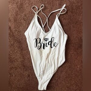 White Bride One Piece Swimsuit